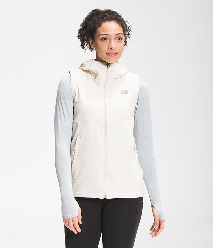 The North Face Womens Vests Shelbe Raschel Hooded 396SFZAPB - White